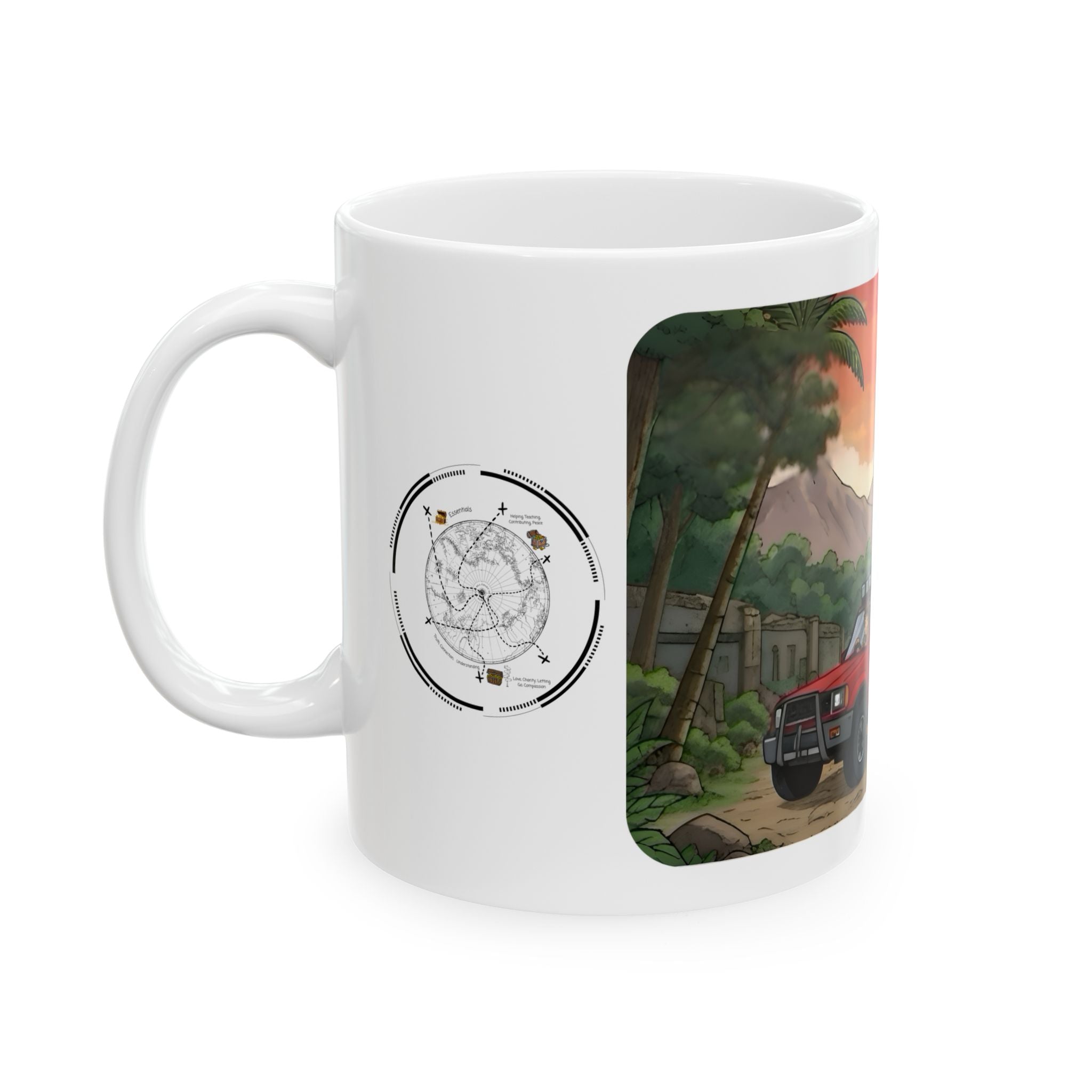 Sunshine State Pickup Trucks #16, Hauling Explorers White Ceramic Mug – Celebrating Companionship, Creativity & Life’s Little Wonders Cup (11oz/15oz)