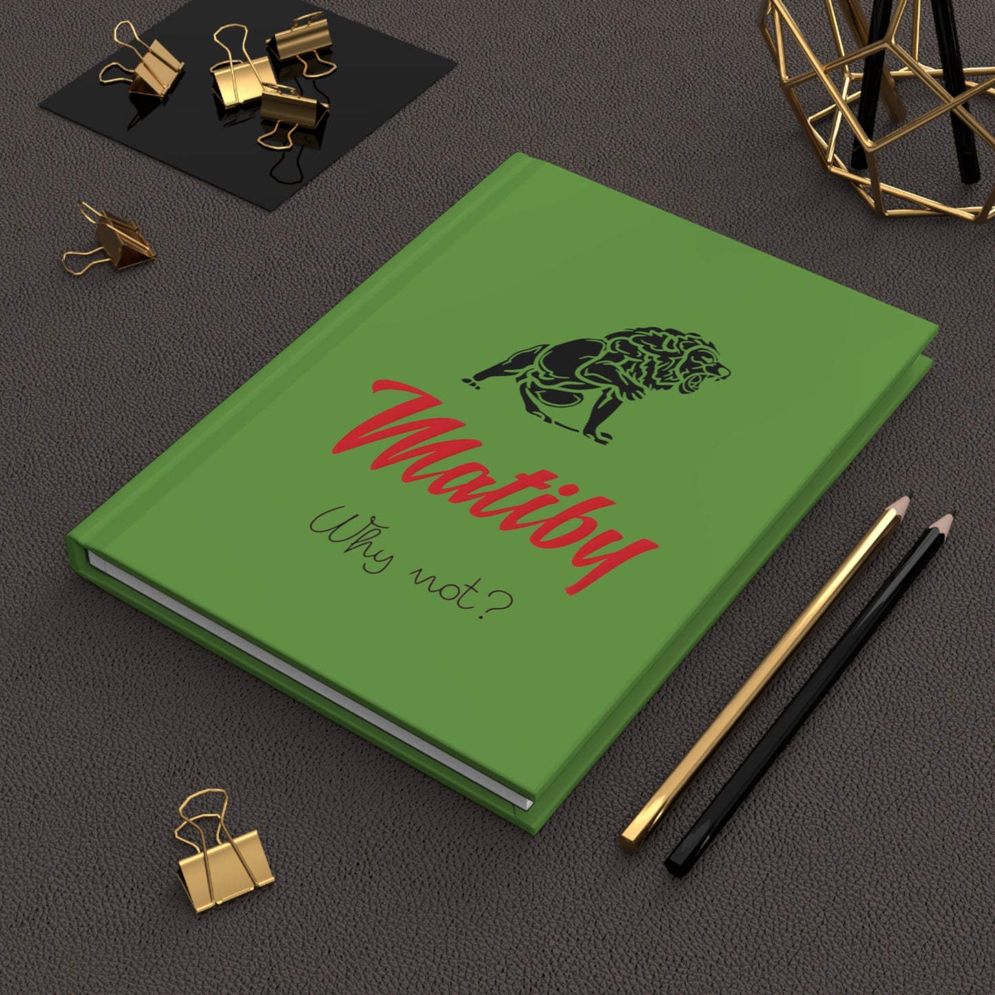 Matiby Hardcover Journal Matte Green