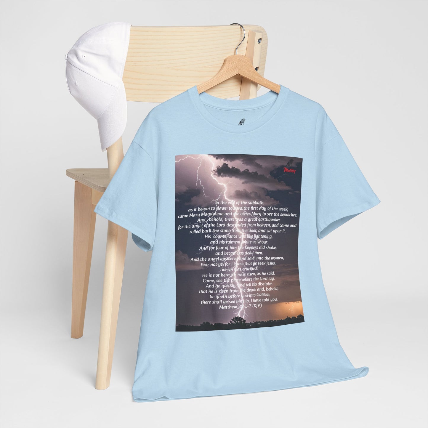 Lightning Style He is Risen Unisex Heavy Cotton Tee