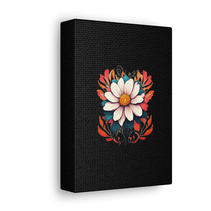 Floral Black Canvas Gallery Wraps