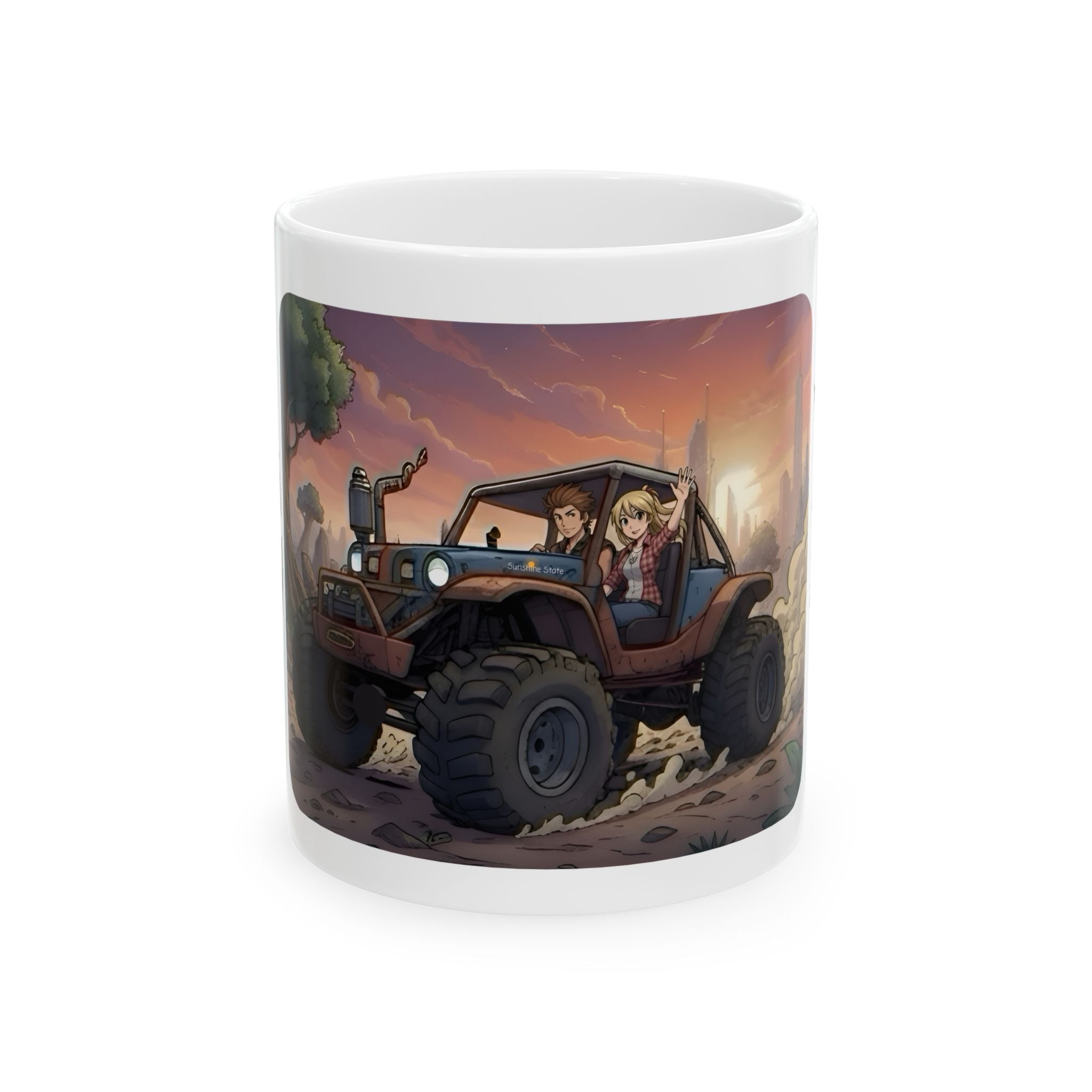 Adventure 4x4 Trucks #16, Freedom Buggy Lovers On The Go White Ceramic Mug — Find Your Path To The Essentials Cup (11oz & 15oz)