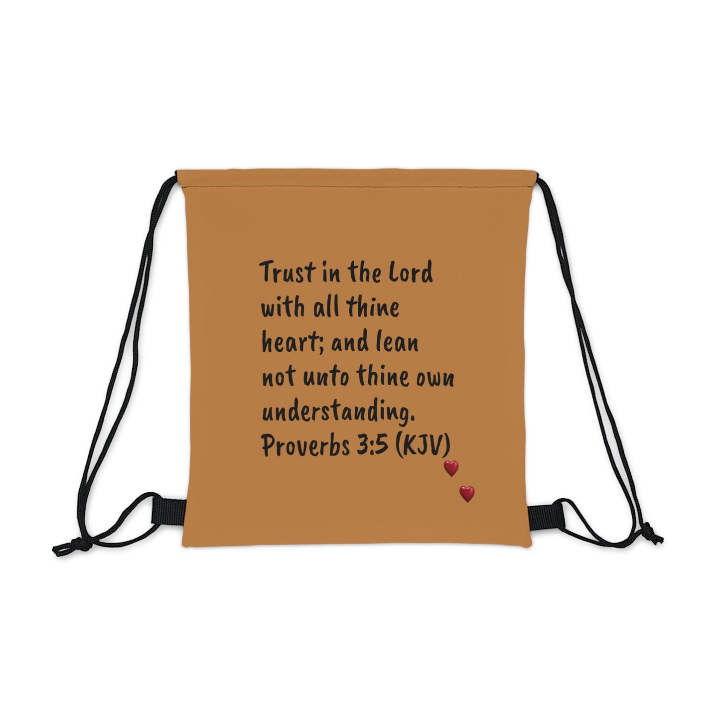 Bible Speaks Outdoor Drawstring Bag Light Brown