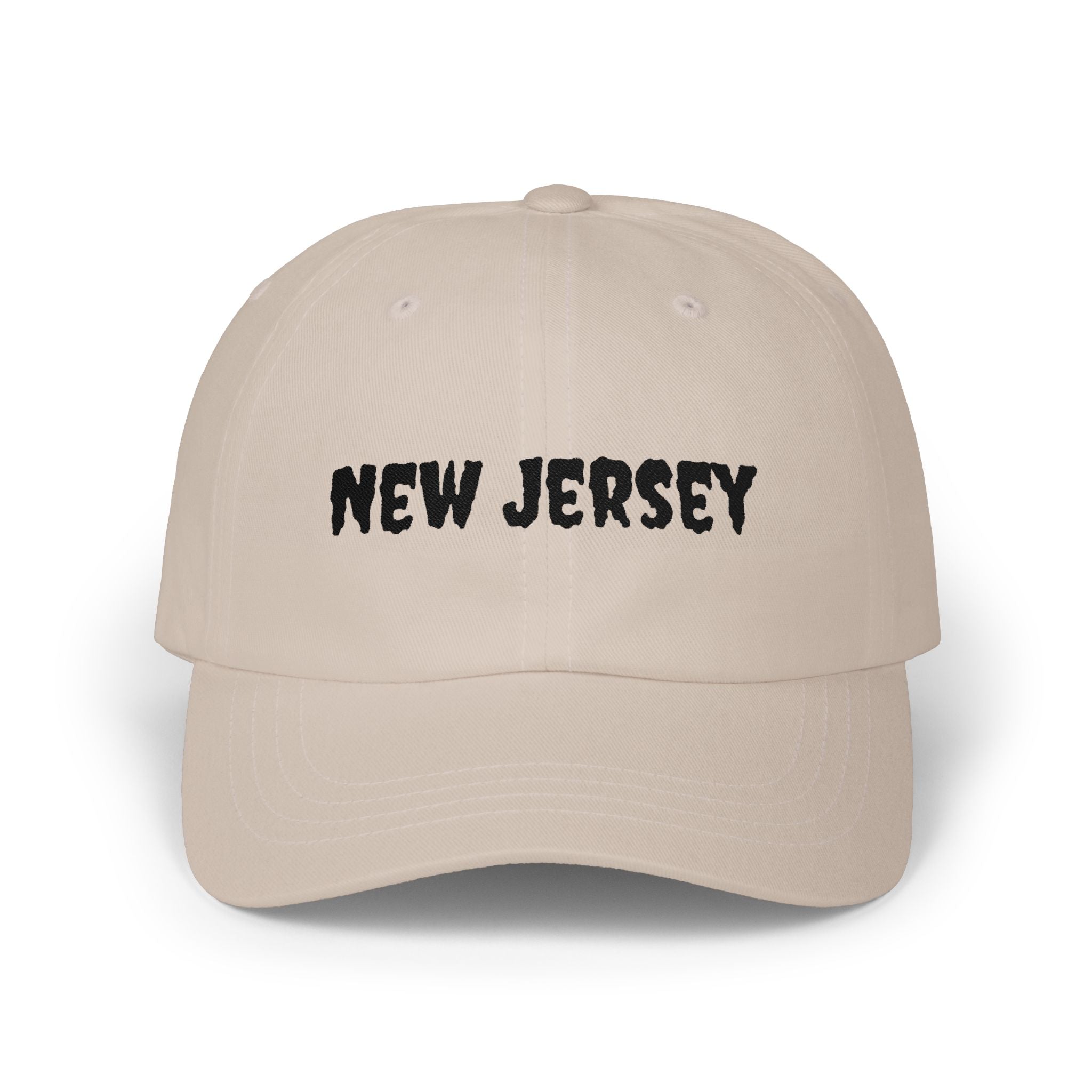 New Jersey United States of America Black Embroidered Classic Dad Cap | NJ 3rd USA Baseball Hat