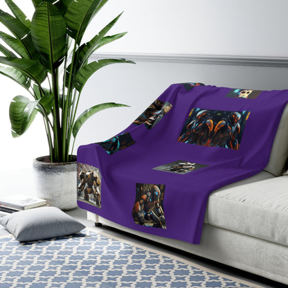 Matiby MEK Purple Sherpa Fleece Blanket