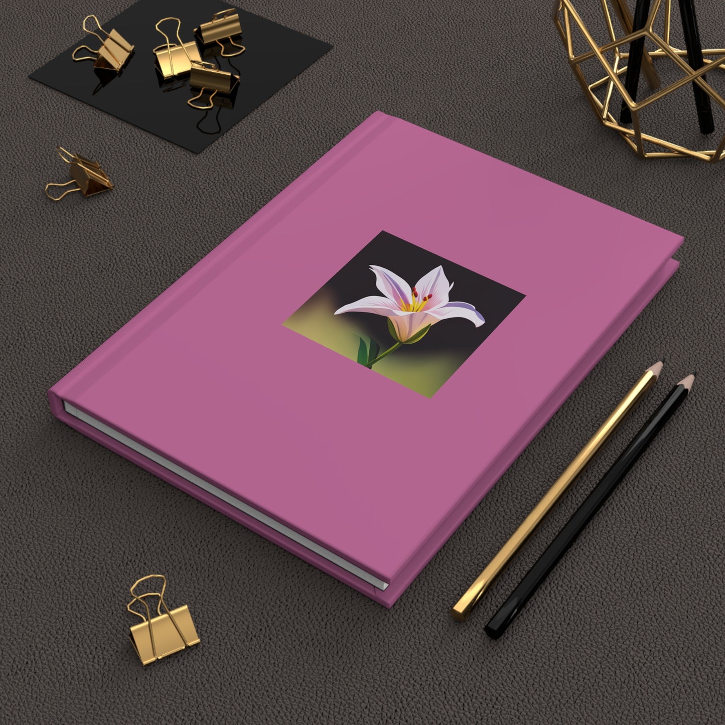 Lily Hardcover Journal Matte Light Pink