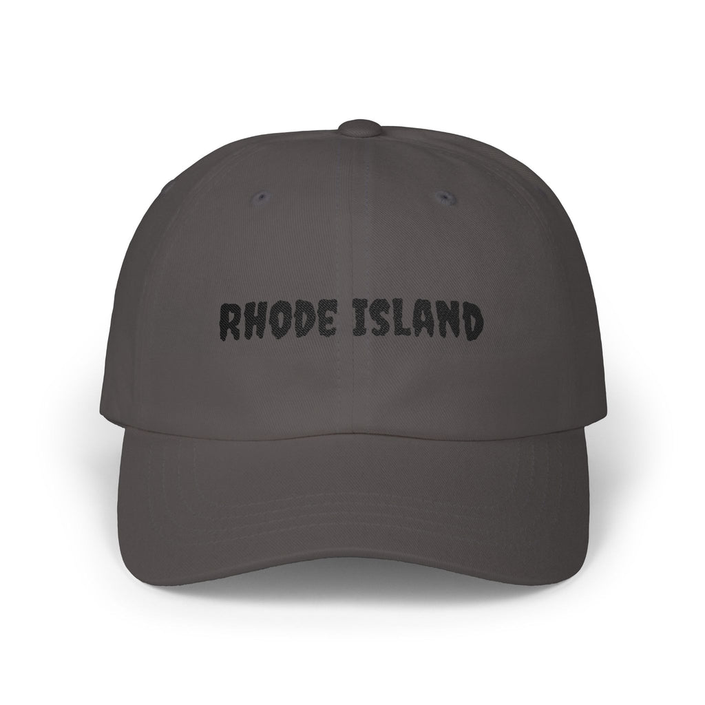Rhode Island United States of America Black Embroidered Classic Dad Cap | RI 13th USA Baseball Hat