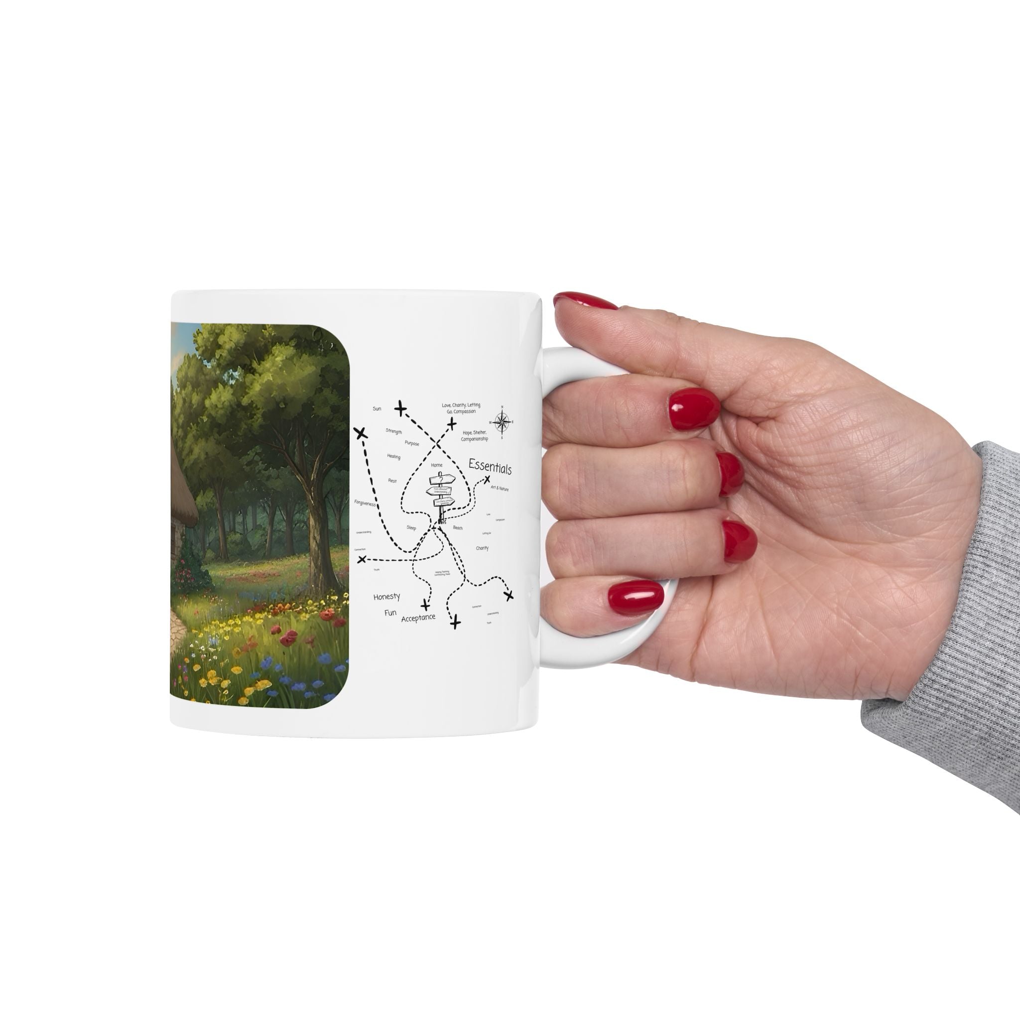 Cozy Architecture & Dreamy Landscapes #35 White Ceramic Mug – Homes Home Sweet Home Cup (11oz/15oz)