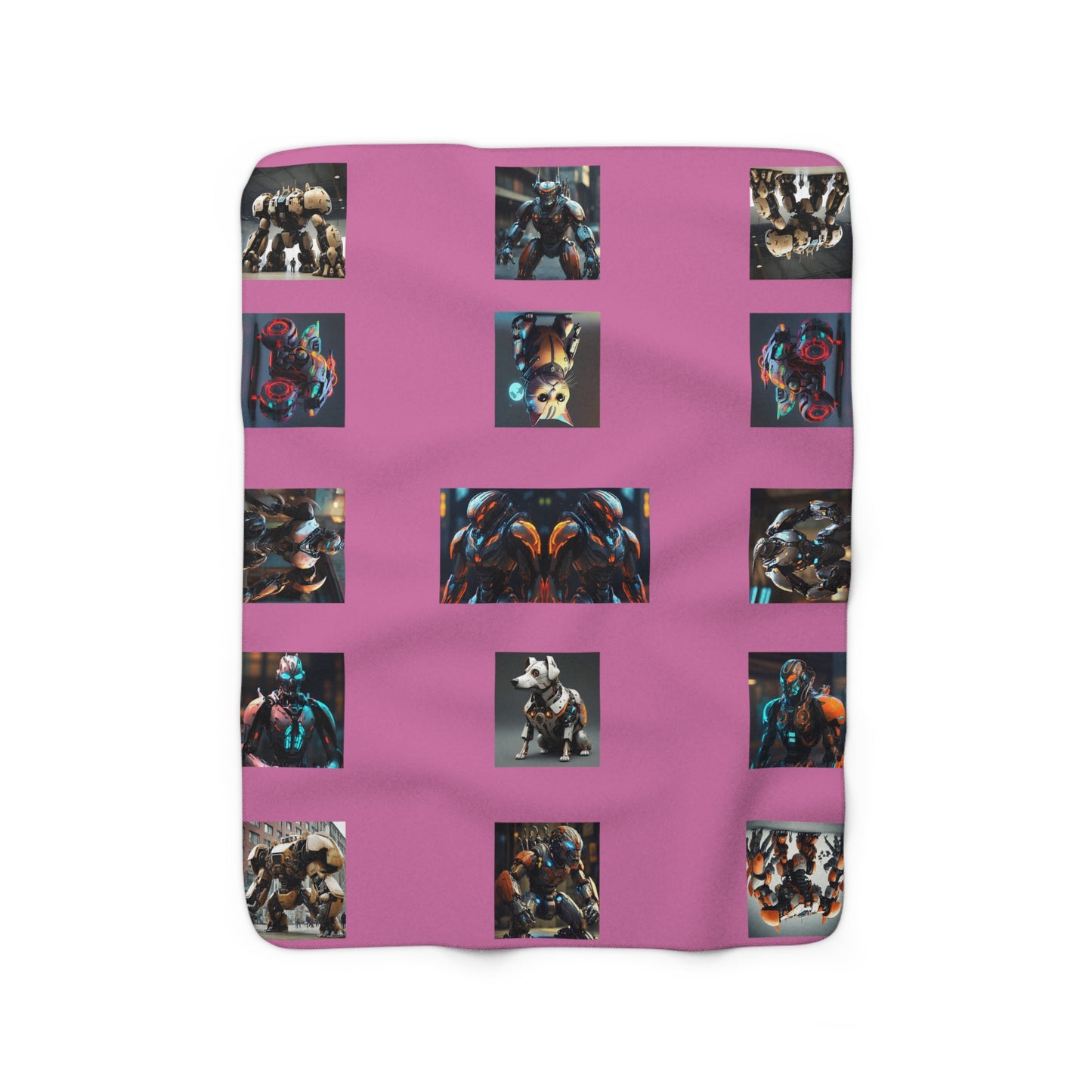 Matiby MEK Pink Sherpa Fleece Blanket