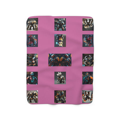 Matiby MEK Pink Sherpa Fleece Blanket