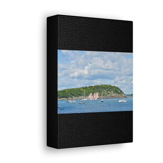 Maine Landscape Black Canvas Gallery Wraps