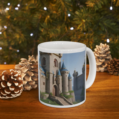 Artzy Castle Ceramic Mug, 11oz