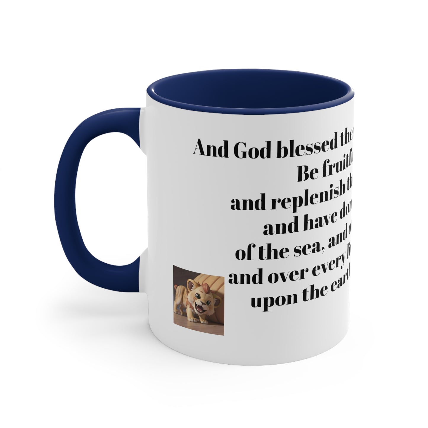 Bible Speaks Gen 1:28 Accent Mug, 11oz