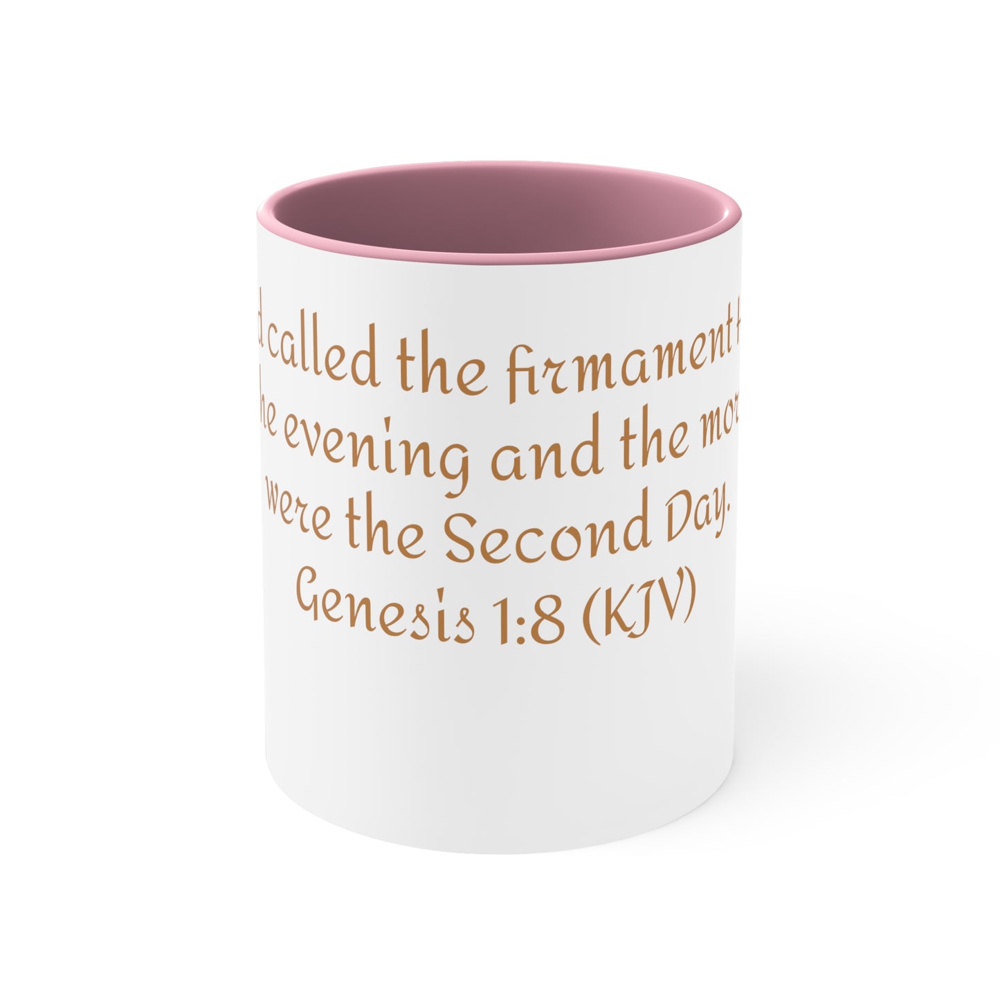 Bible Speaks Gen 1:8 Accent Mug, 11oz