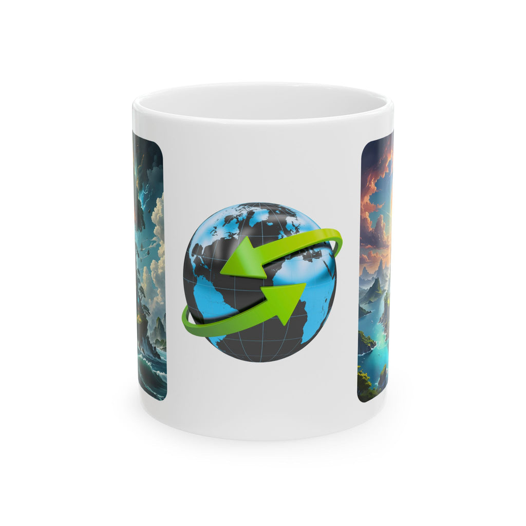 Contrast & Perspective #6 White Ceramic Mug — Time & Chance Daily Cup (11oz, 15oz)