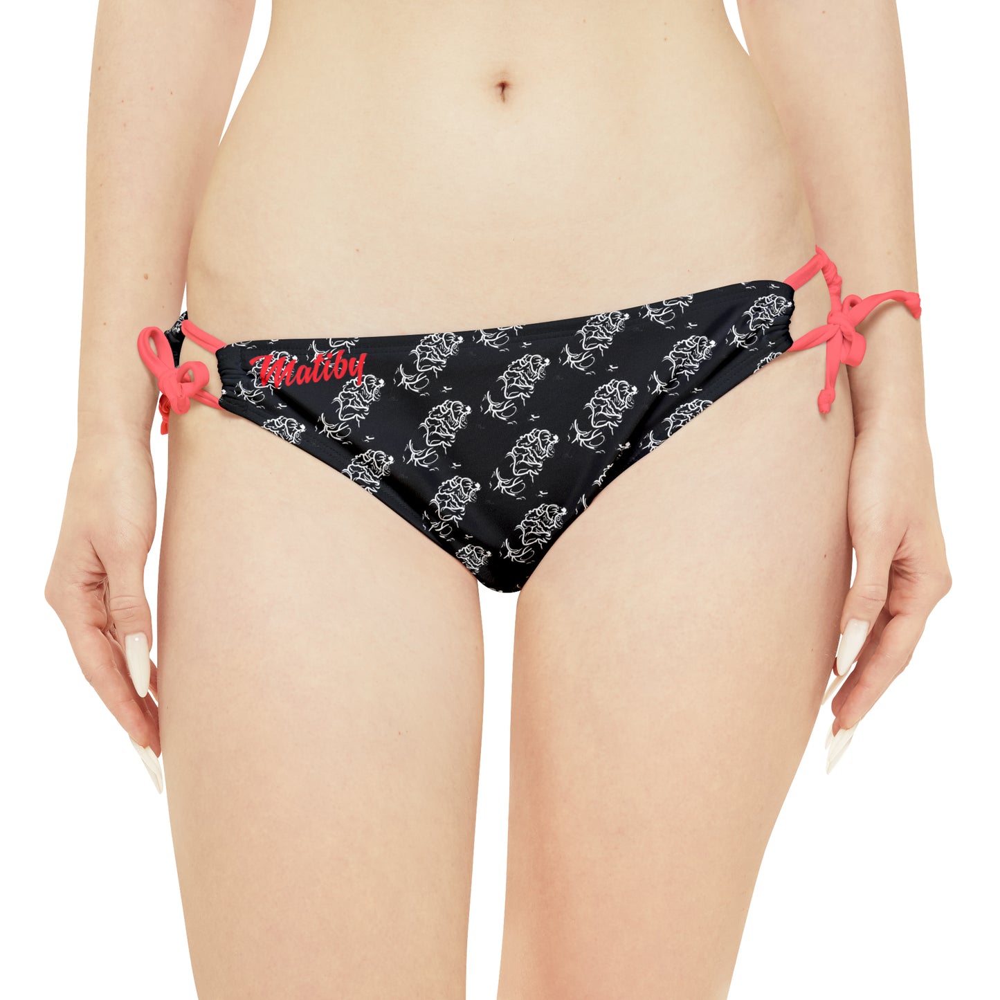 Matiby Lion Loop Tie Side Bikini Bottom (AOP)