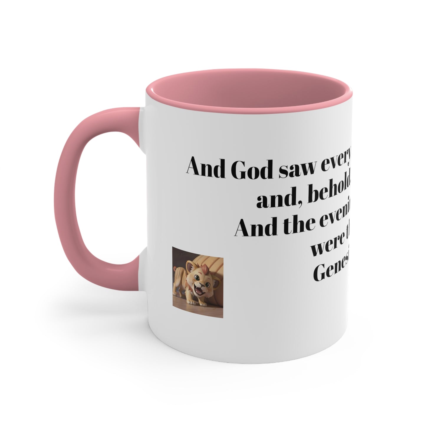 Bible Speaks Gen 1:31 Accent Mug, 11oz