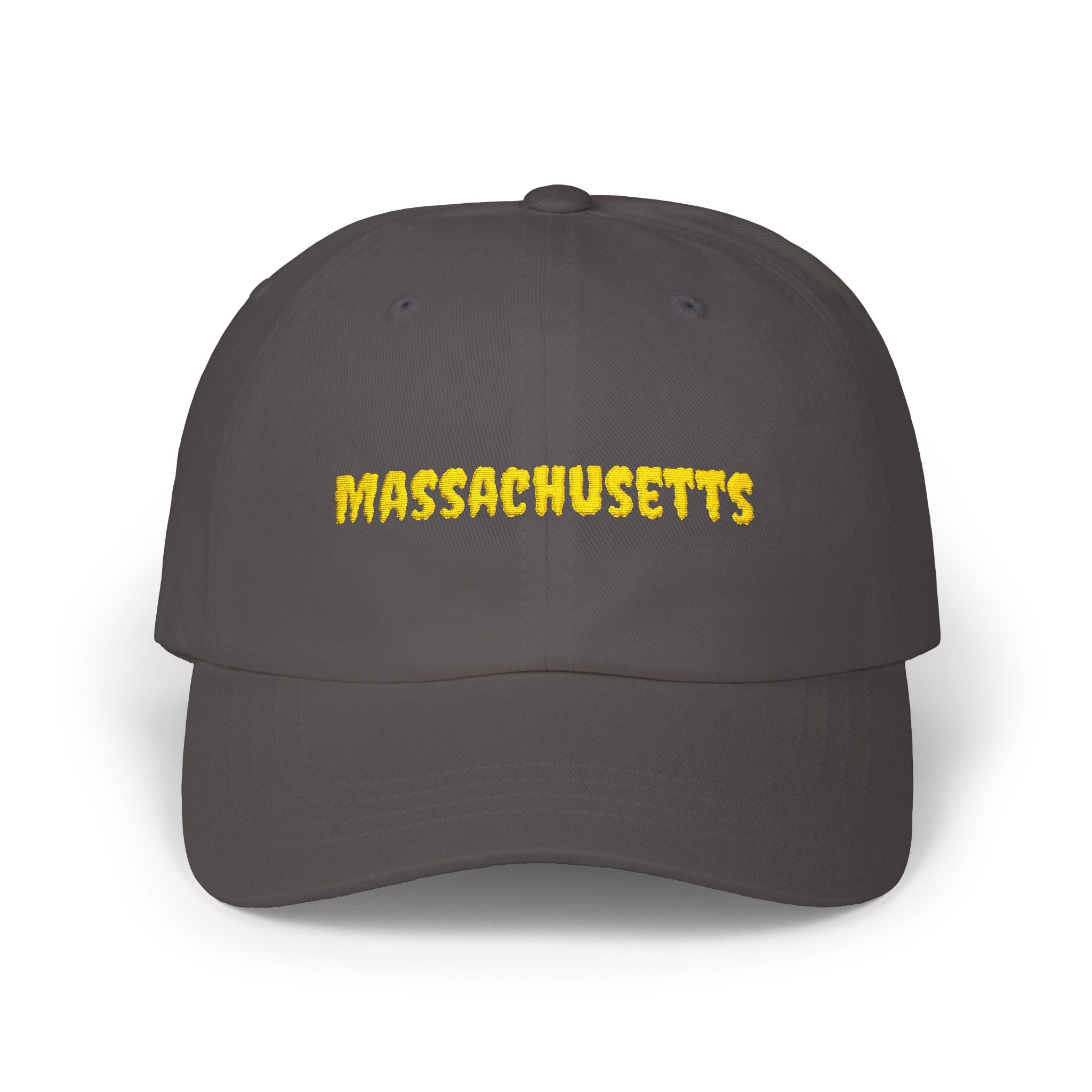 Massachusetts United States of America Gold Embroidered Classic Dad Cap | MA 6th USA Baseball Hat