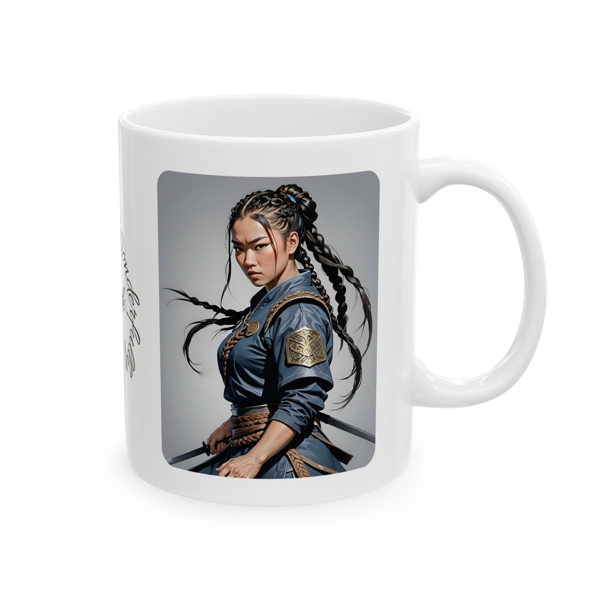 Gentle Woman of Valor #7 White Ceramic Mug - Fearfully & Wonderfully Made Tribute Cup (11oz/15oz)