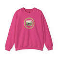 Crewneck Circle Locomotive Sweatshirt — Vintage River Landscape Train