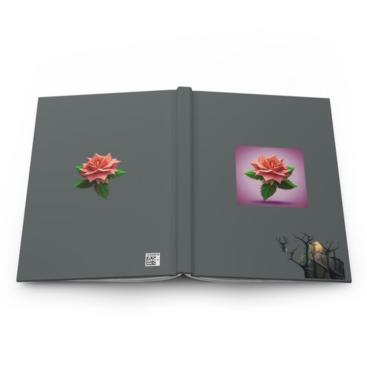 Thorn Rose Hardcover Journal Matte Dark Grey