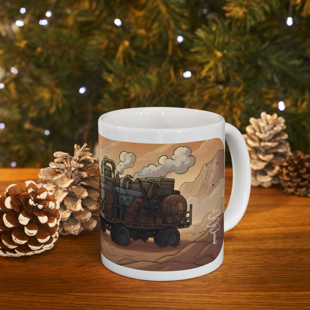 Adventure 4x4 Trucks #37, Rugged Utilitarians On The Move White Ceramic Mug — Find Your Path To The Essentials Cup (11oz & 15oz)