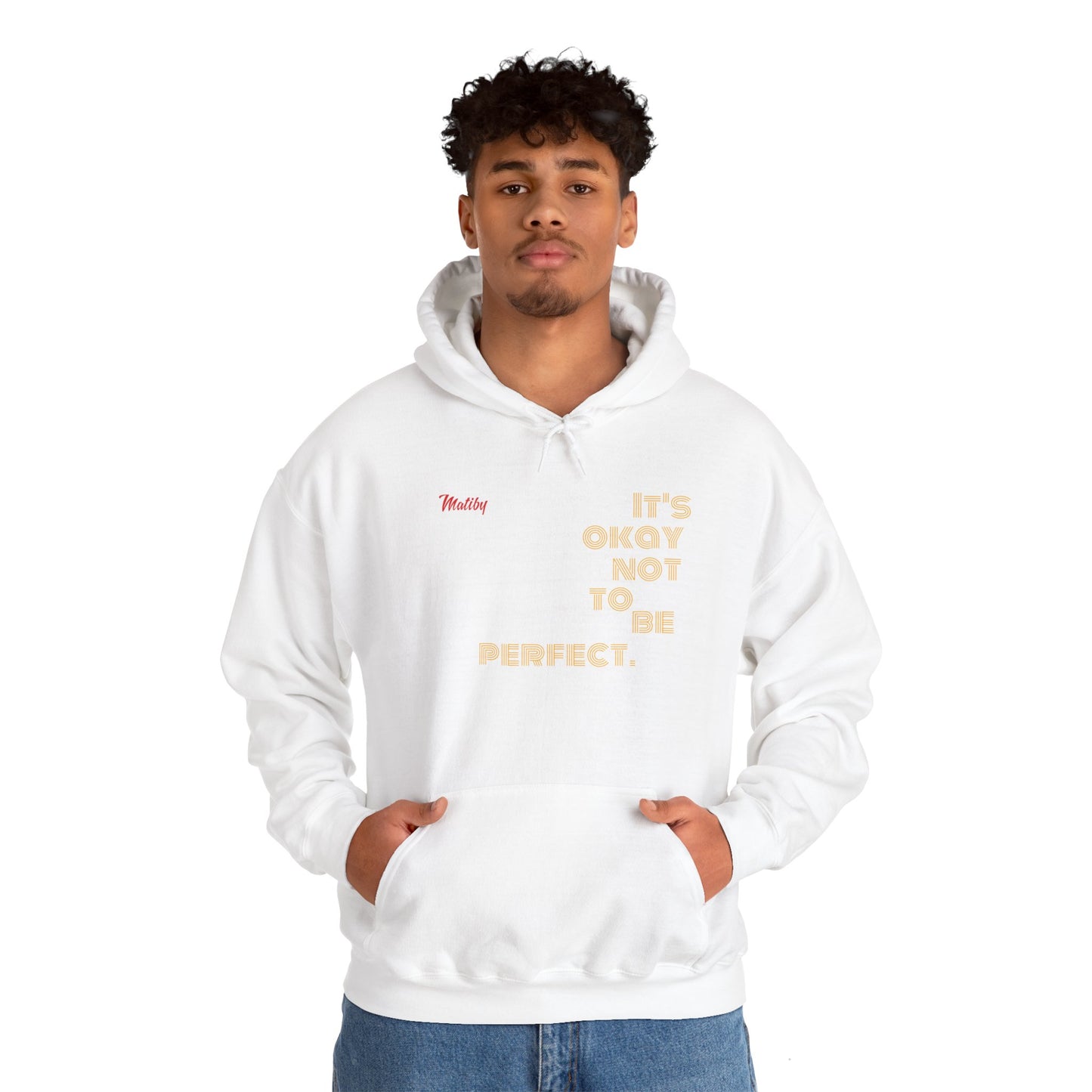 Matiby "It's okay not to be perfect" Unisex Heavy Blend™ Hooded Sweatshirt