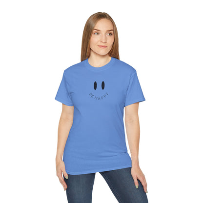 "Be Happy" Smiley Face Unisex Ultra Cotton Tee