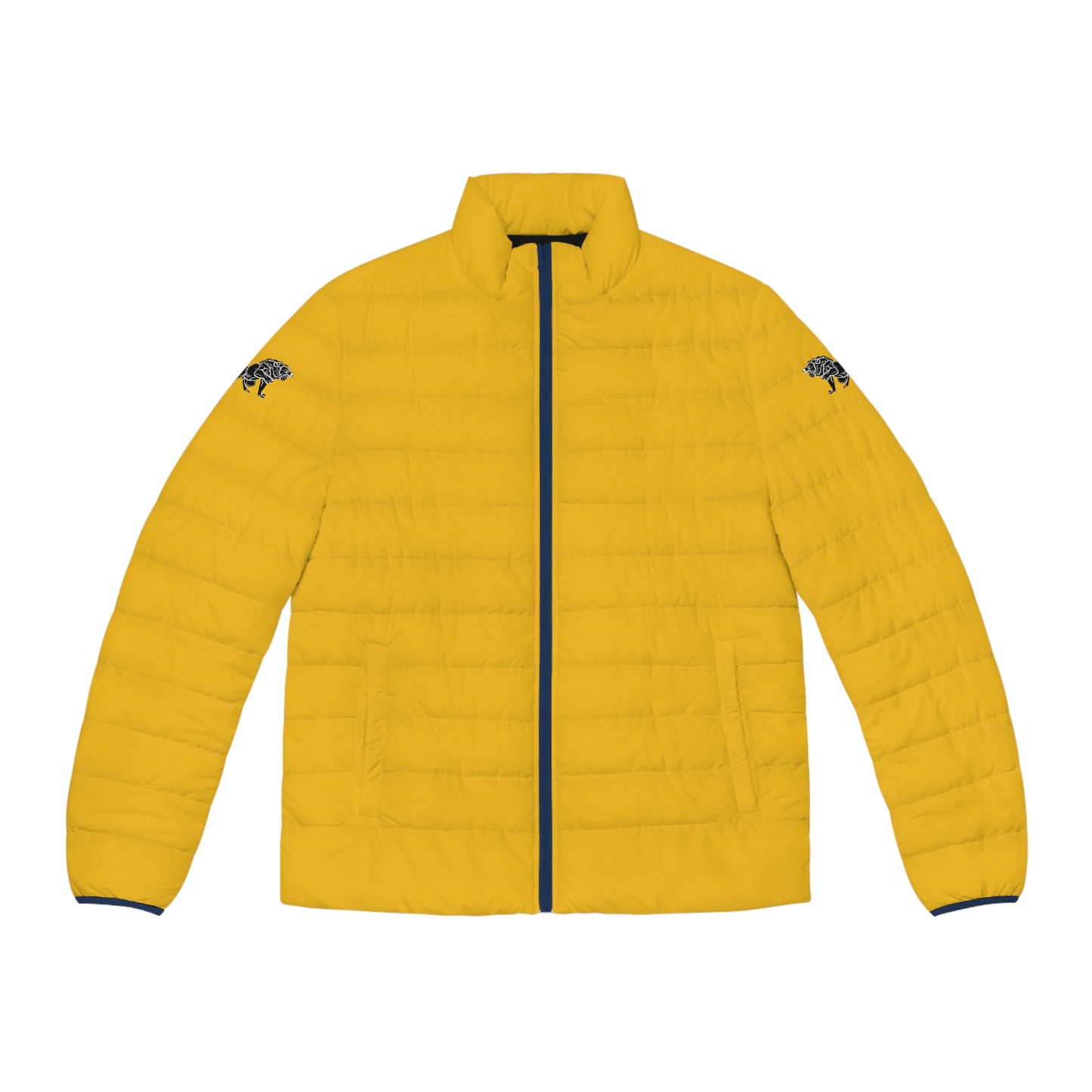 Men's Yellow Puffer Jacket (AOP)