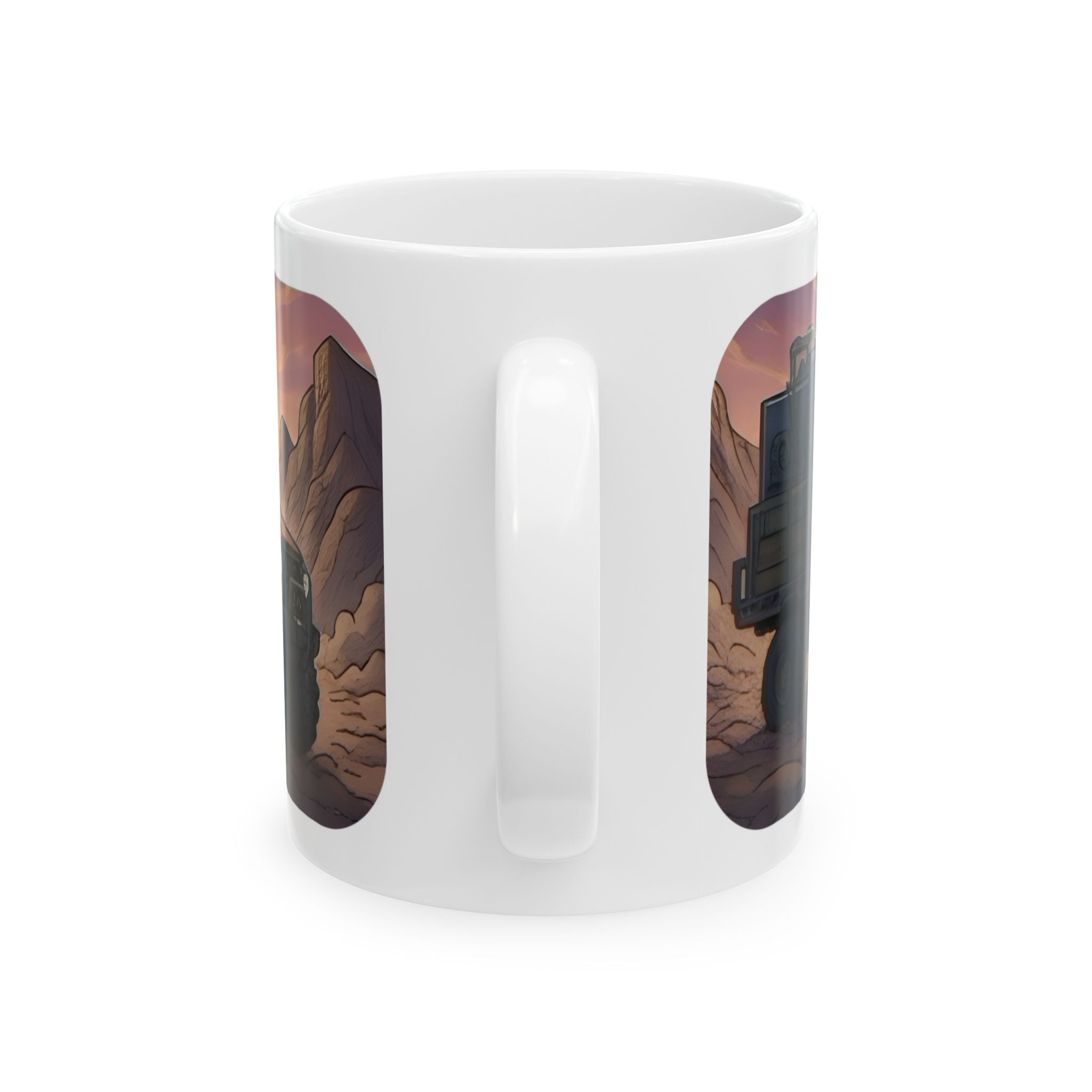 Adventure 4x4 Trucks #46, Outdoor Lovers White Ceramic Mug — Find Your Path To The Essentials Cup (11oz & 15oz)