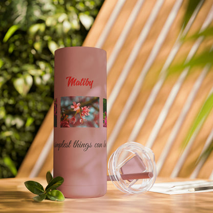 Matiby Amy's Special Flower Maars Maker Skinny Matte Tumbler, 20oz