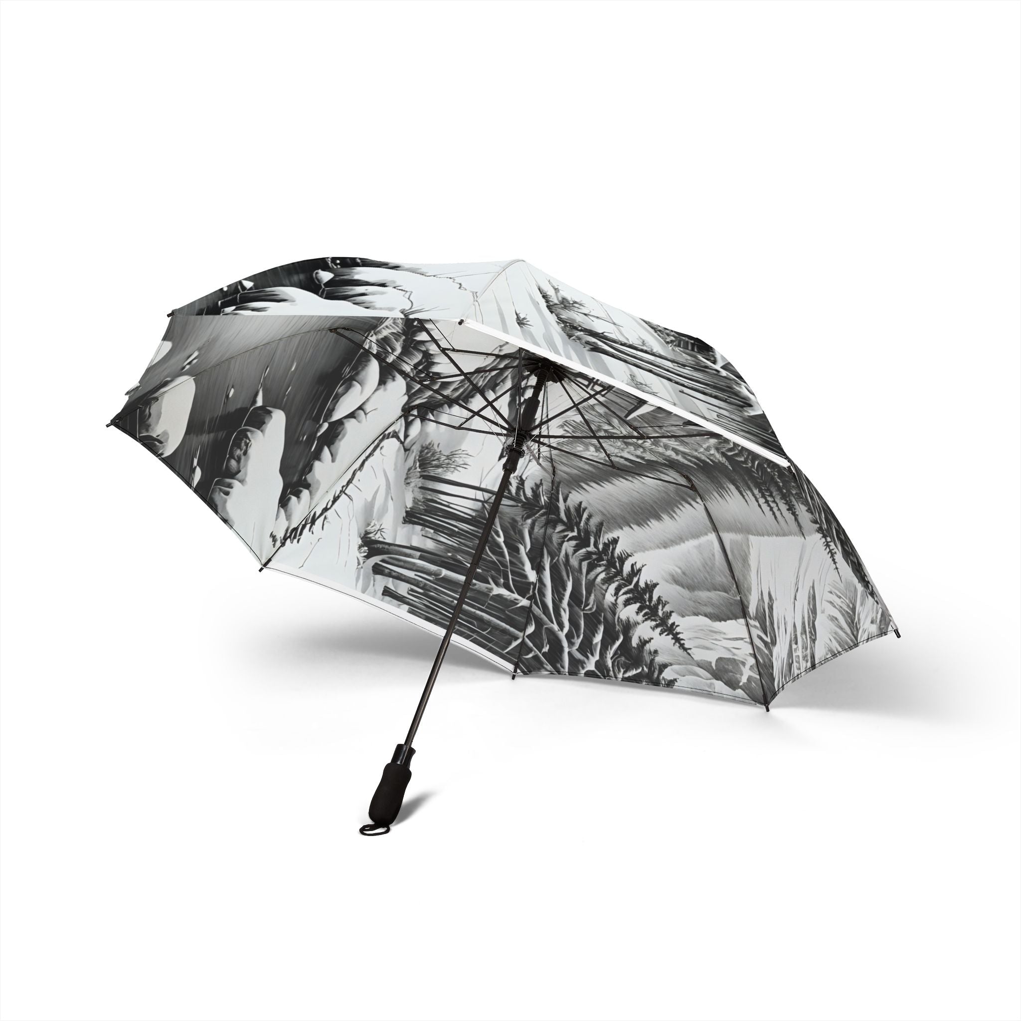 Tranquil Nature Scenery #8 Semi-Automatic Foldable Umbrella | Scenic Retreats, Landscape Art