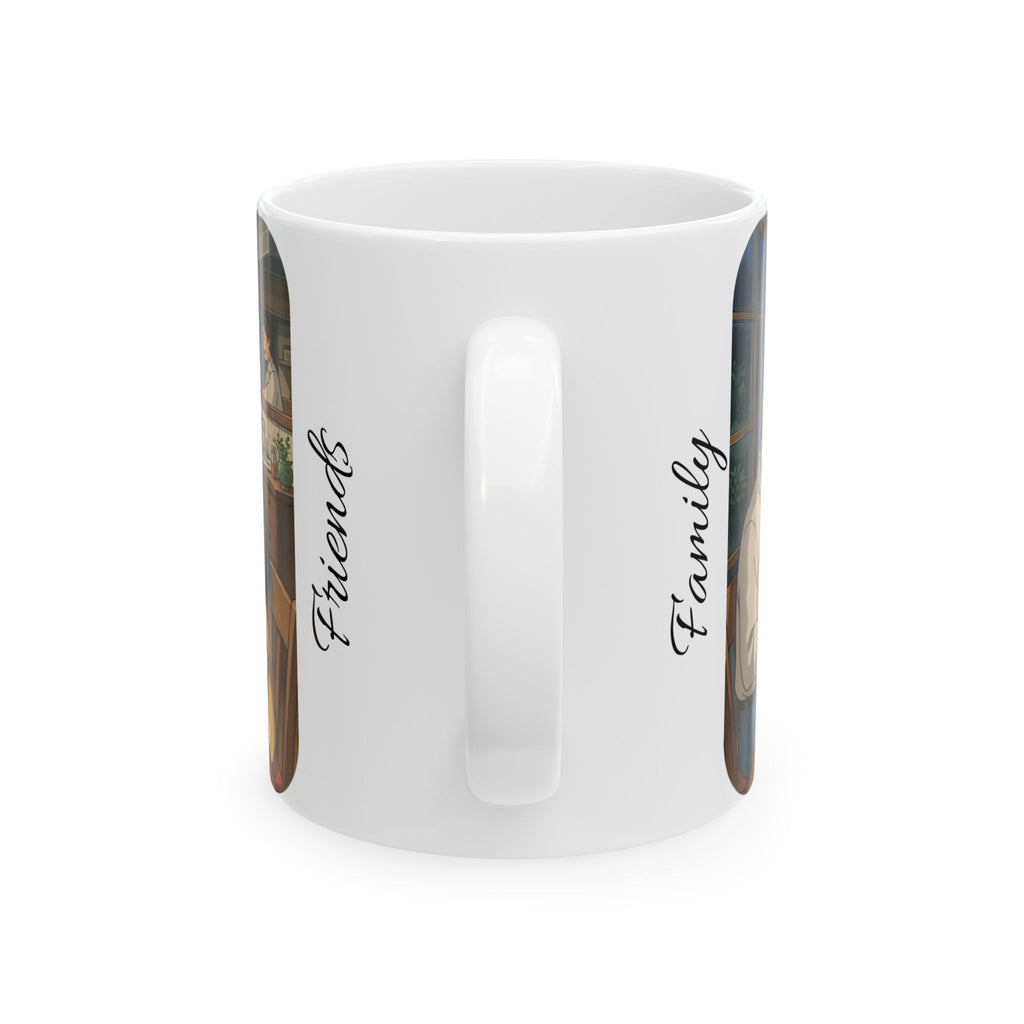 Family & Friends #9 Forever White Ceramic Mug — Cozy Feast Cup (11oz/15oz)