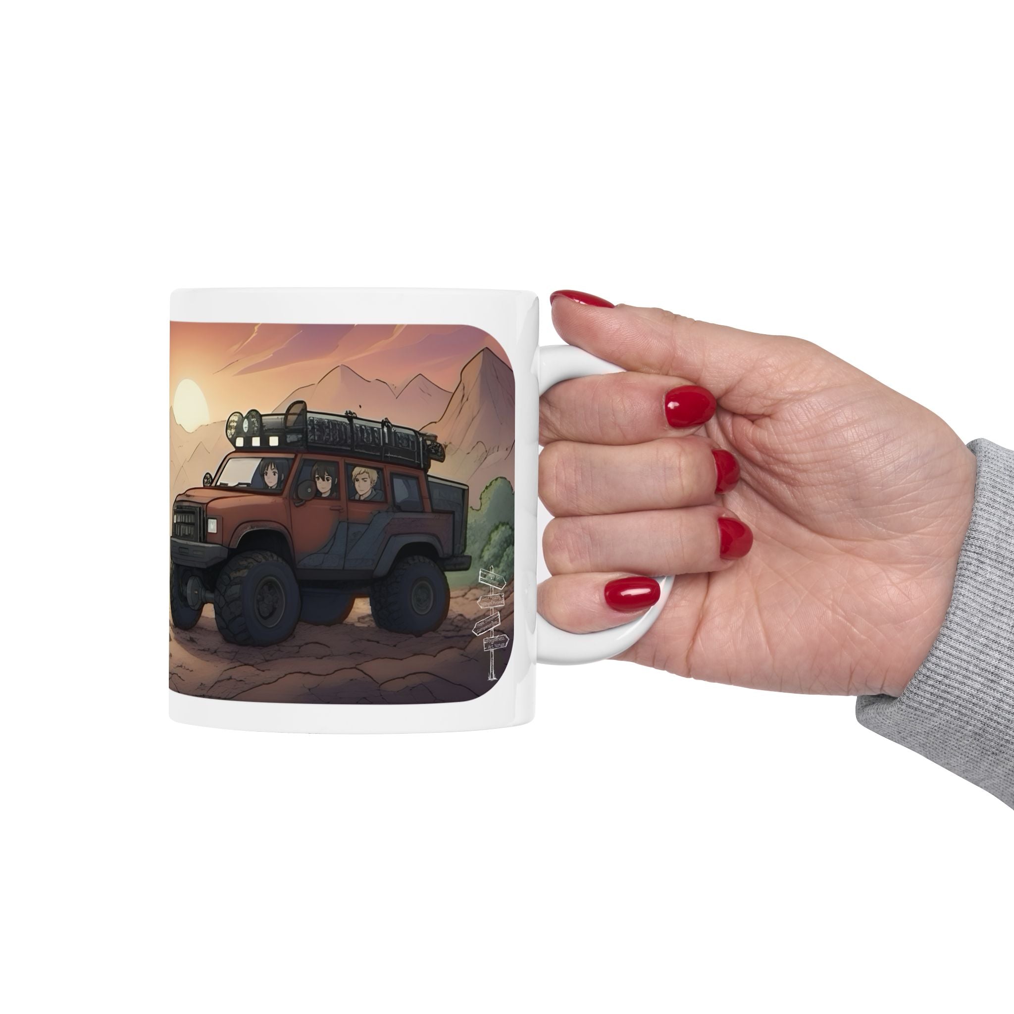 Adventure 4x4 Trucks #43, Future Engineers On The Move White Ceramic Mug — Find Your Path To The Essentials Cup (11oz & 15oz)