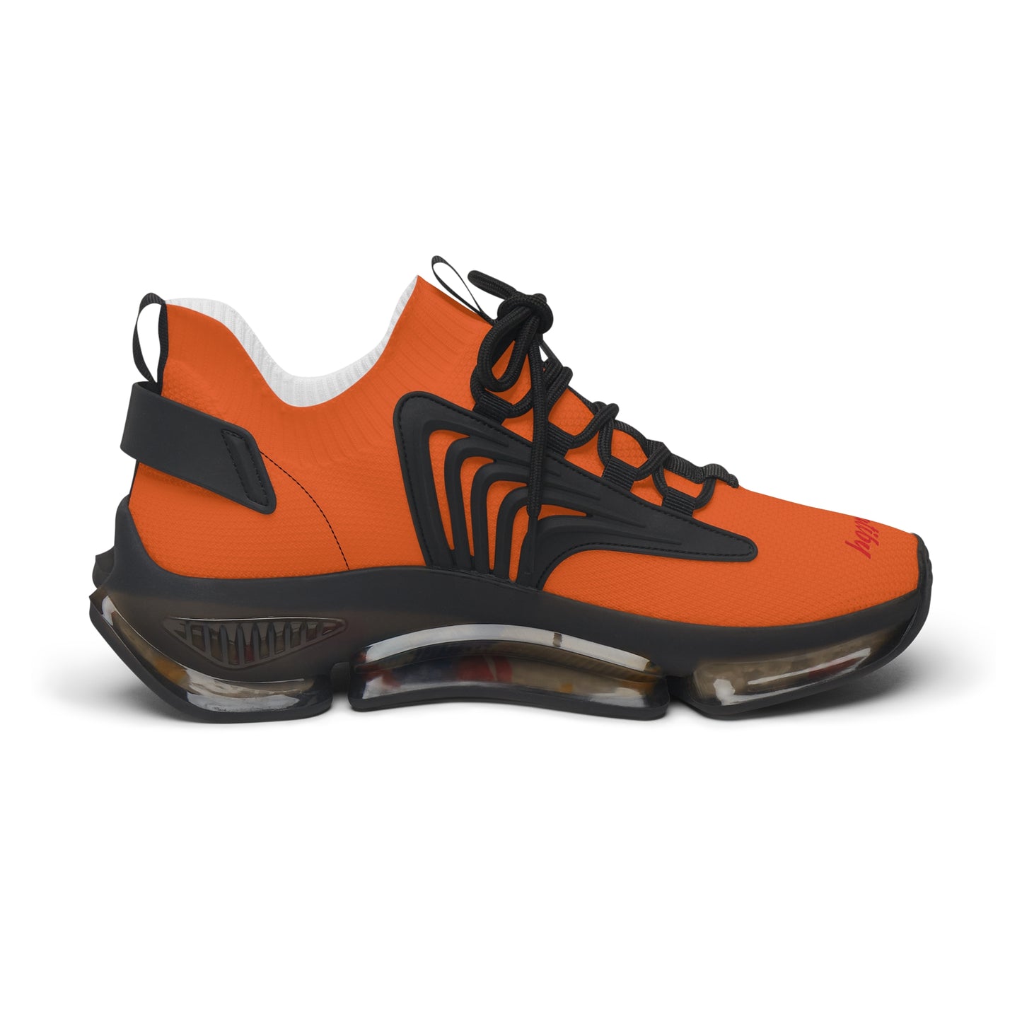 Women's Orange Mesh Sneakers