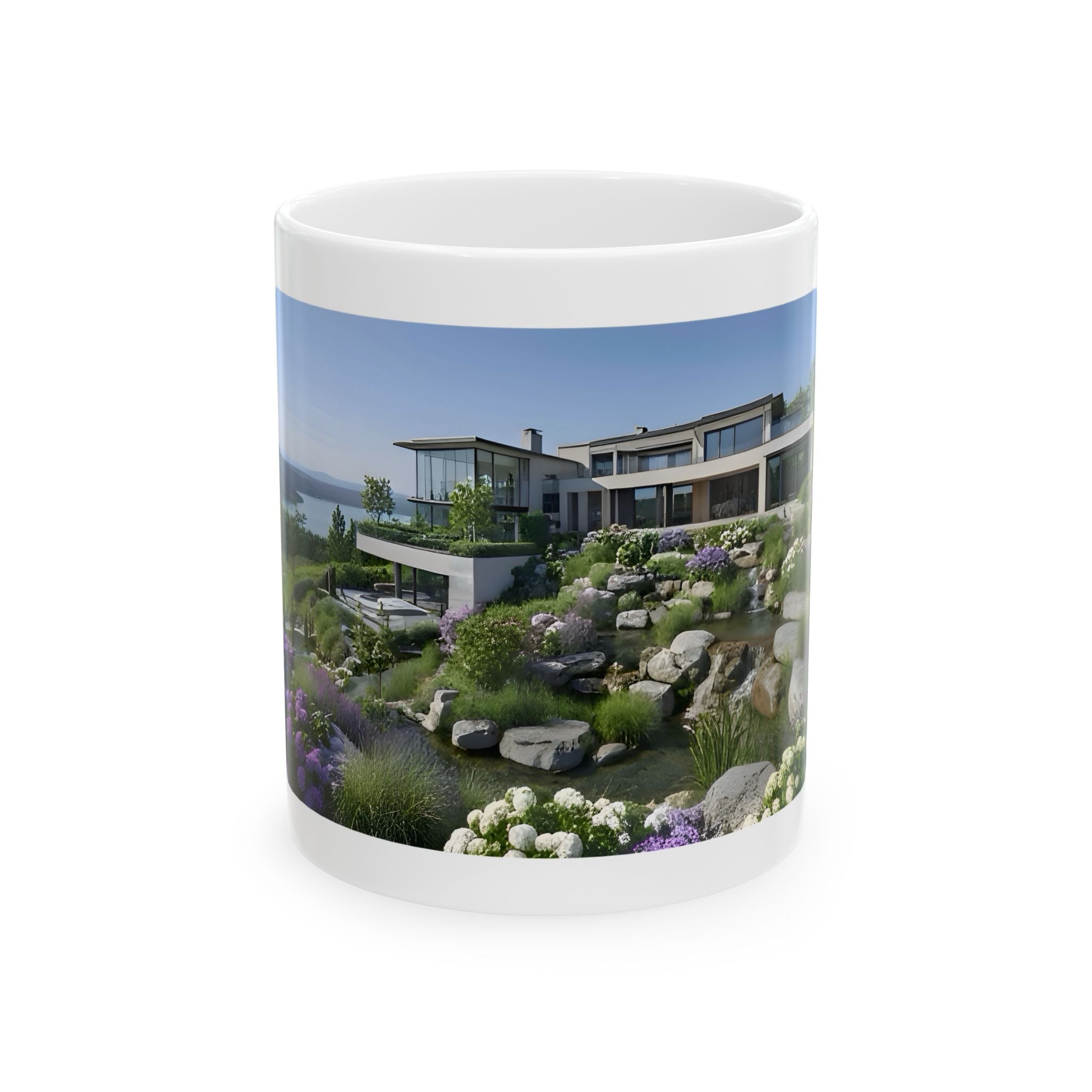 Cozy Architecture & Dreamy Landscapes #20 White Ceramic Mug – Homes Home Sweet Home Cup (11oz/15oz)