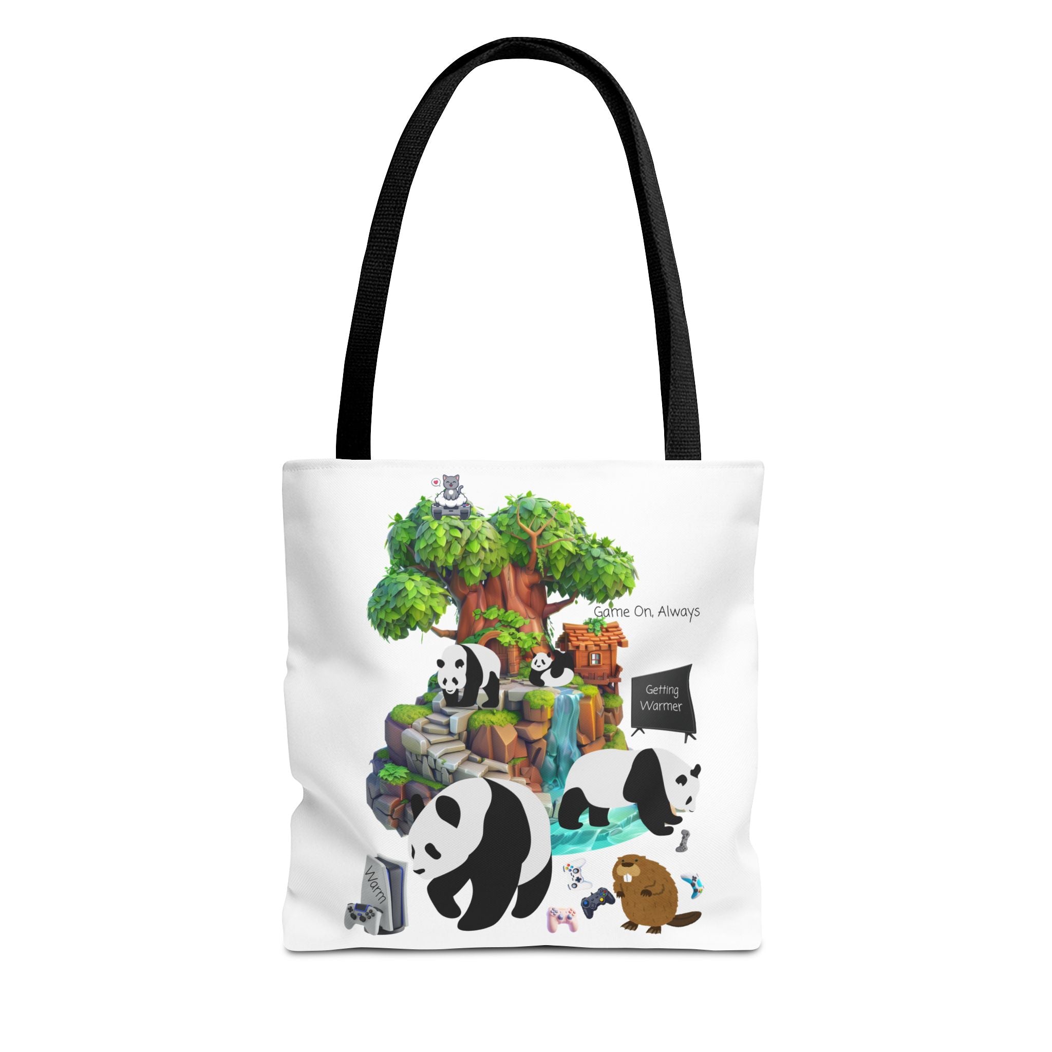 Game On, Always In a Woodland Treehouse Tote Bag | Sleep Is Optional, Gaming Is Not