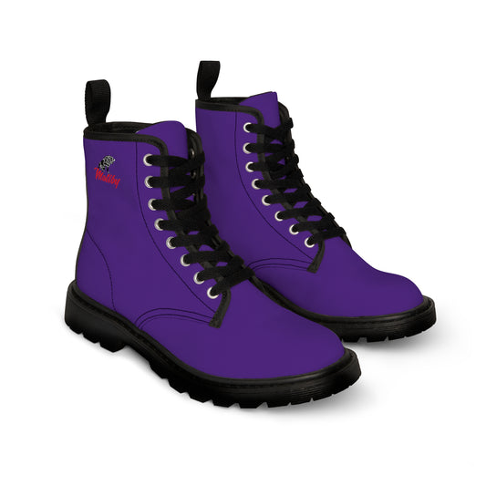 Men's Purple Canvas Boots