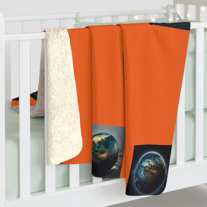 Matiby MEK Orange Sherpa Fleece Blanket