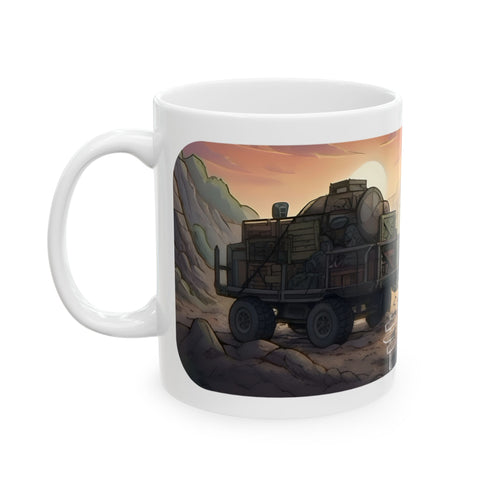 Adventure 4x4 Trucks #25, Photographers In The Wild White Ceramic Mug — Find Your Path To The Essentials Cup (11oz & 15oz)