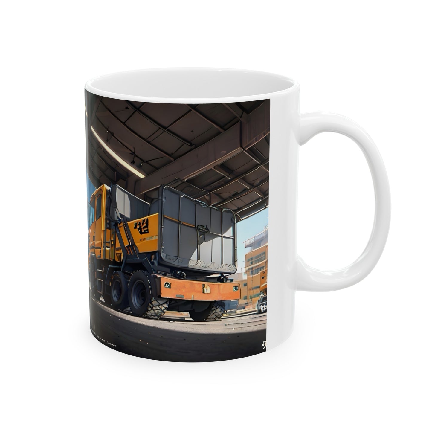 Artzy Construction Ceramic Mug, 11oz