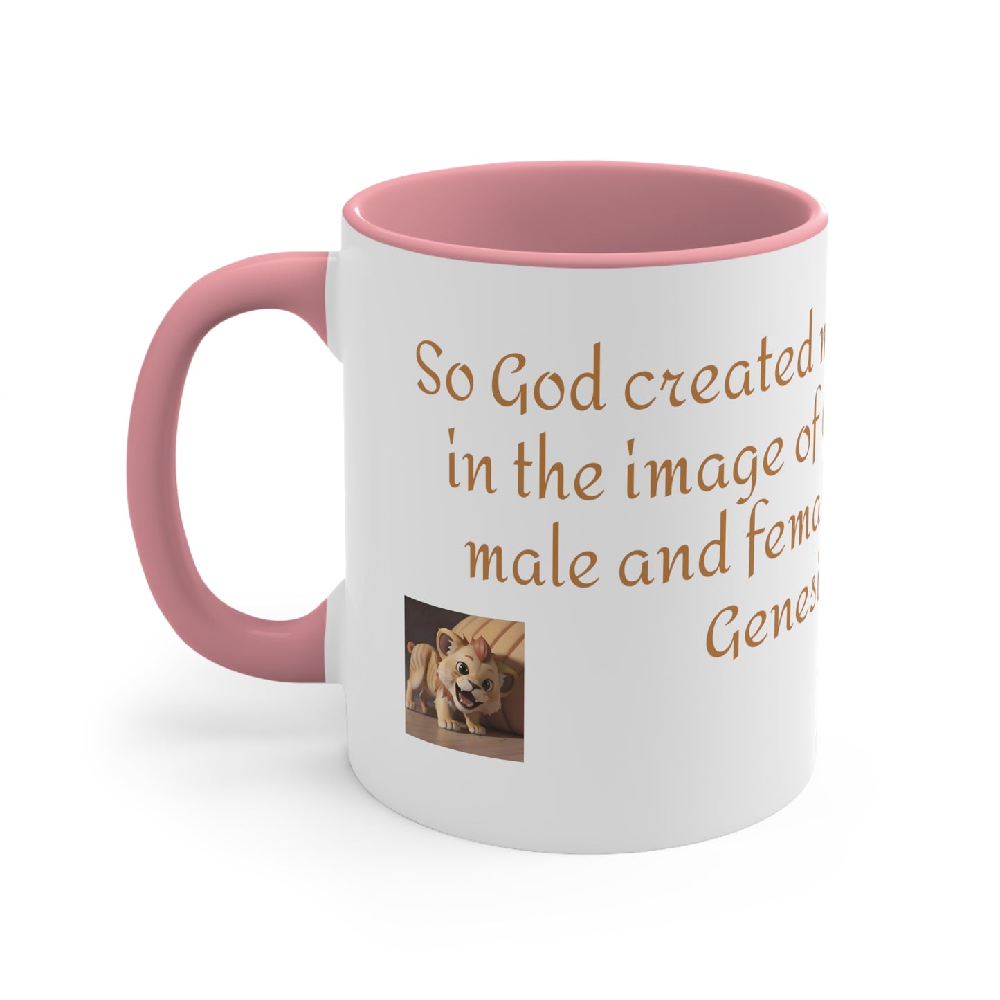 Bible Speaks Gen 1:27 Accent Mug, 11oz