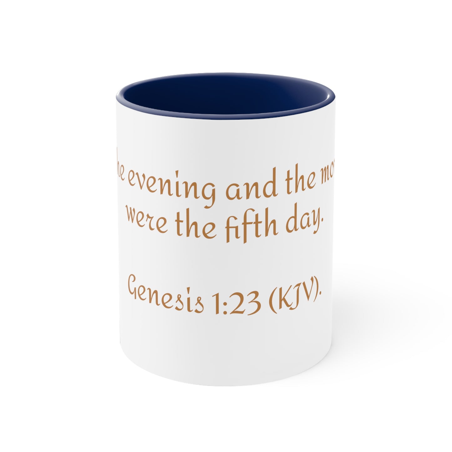 Bible Speaks Gen 1:23 Accent Mug, 11oz