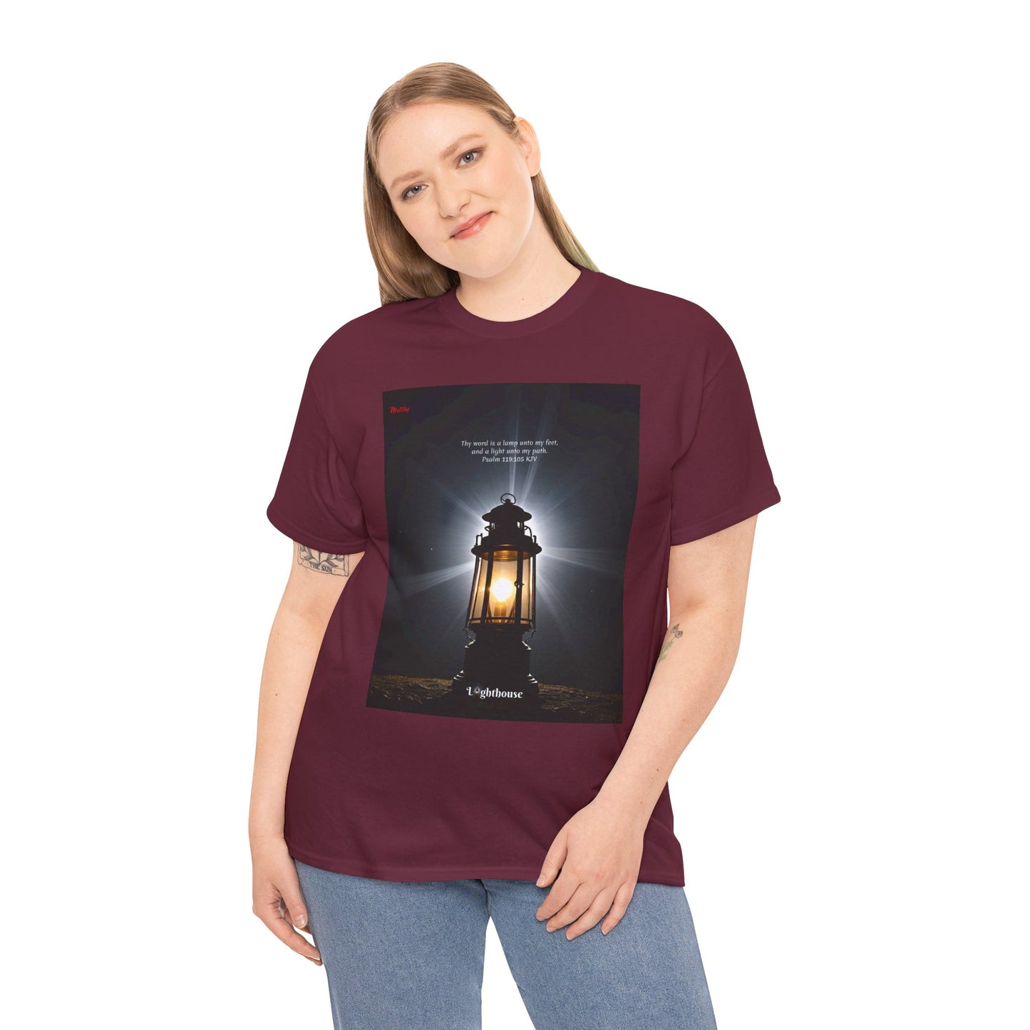 Lighthouse Psalm 119 Unisex Heavy Cotton Tee