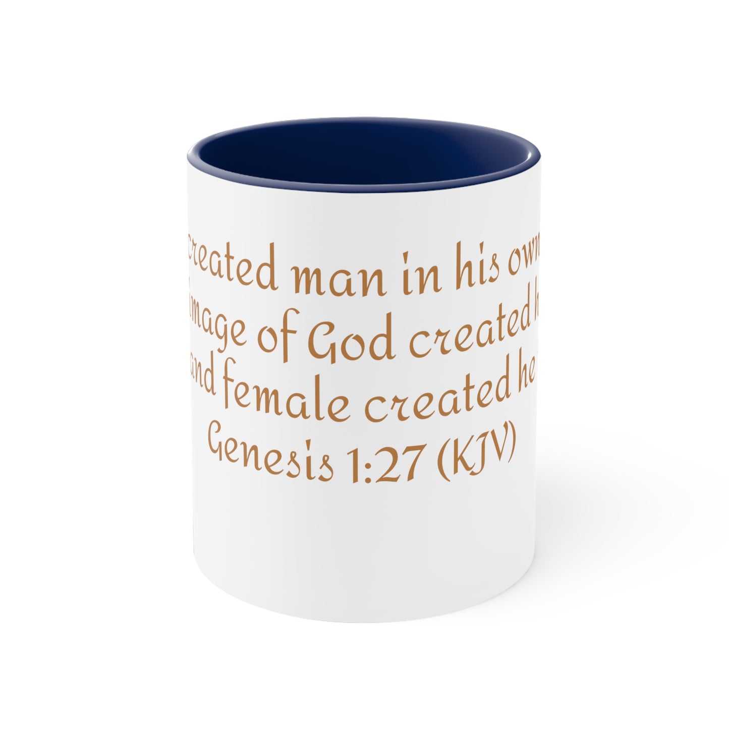 Bible Speaks Gen 1:27 Accent Mug, 11oz