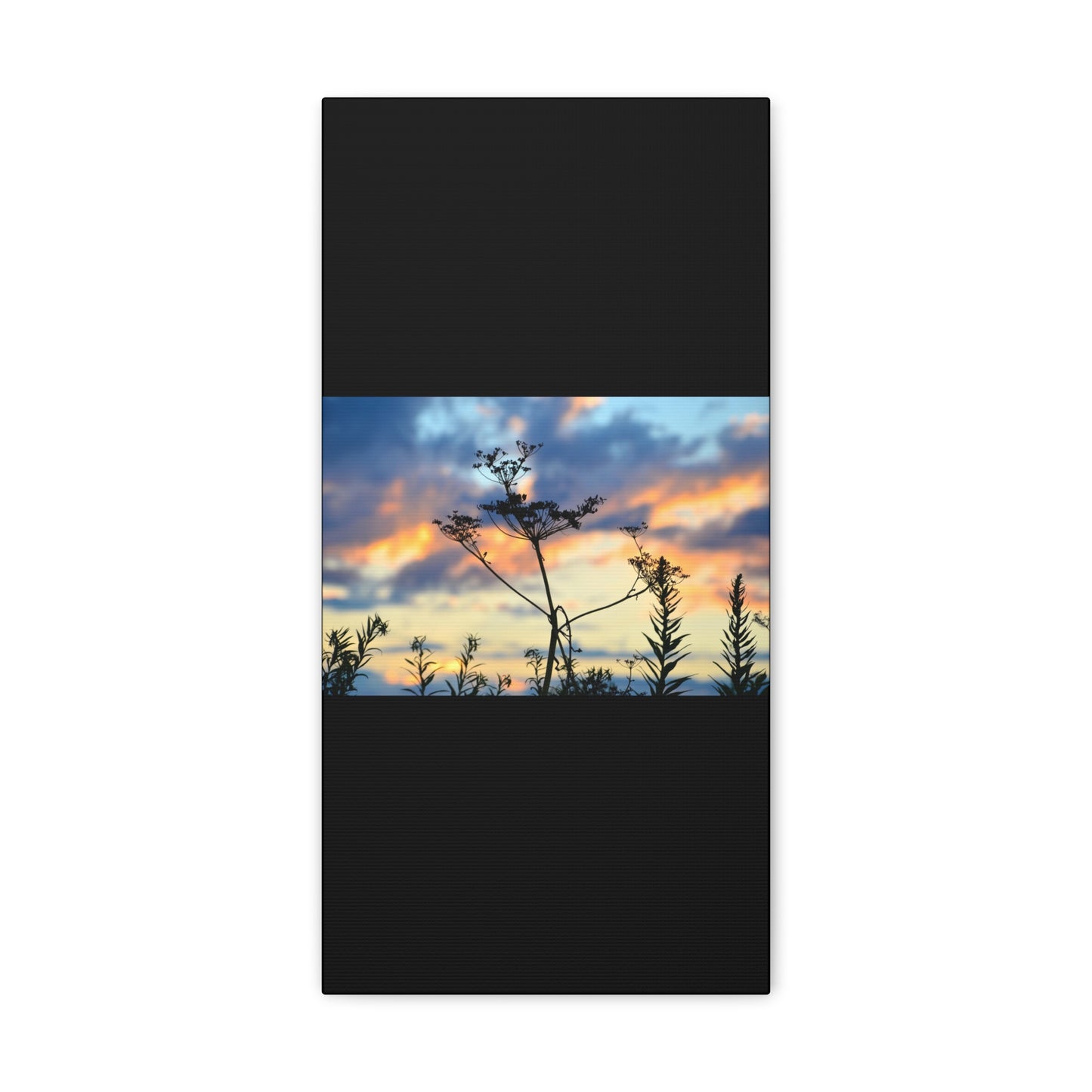 Nature Sunset Silhouette Black Canvas Gallery Wraps