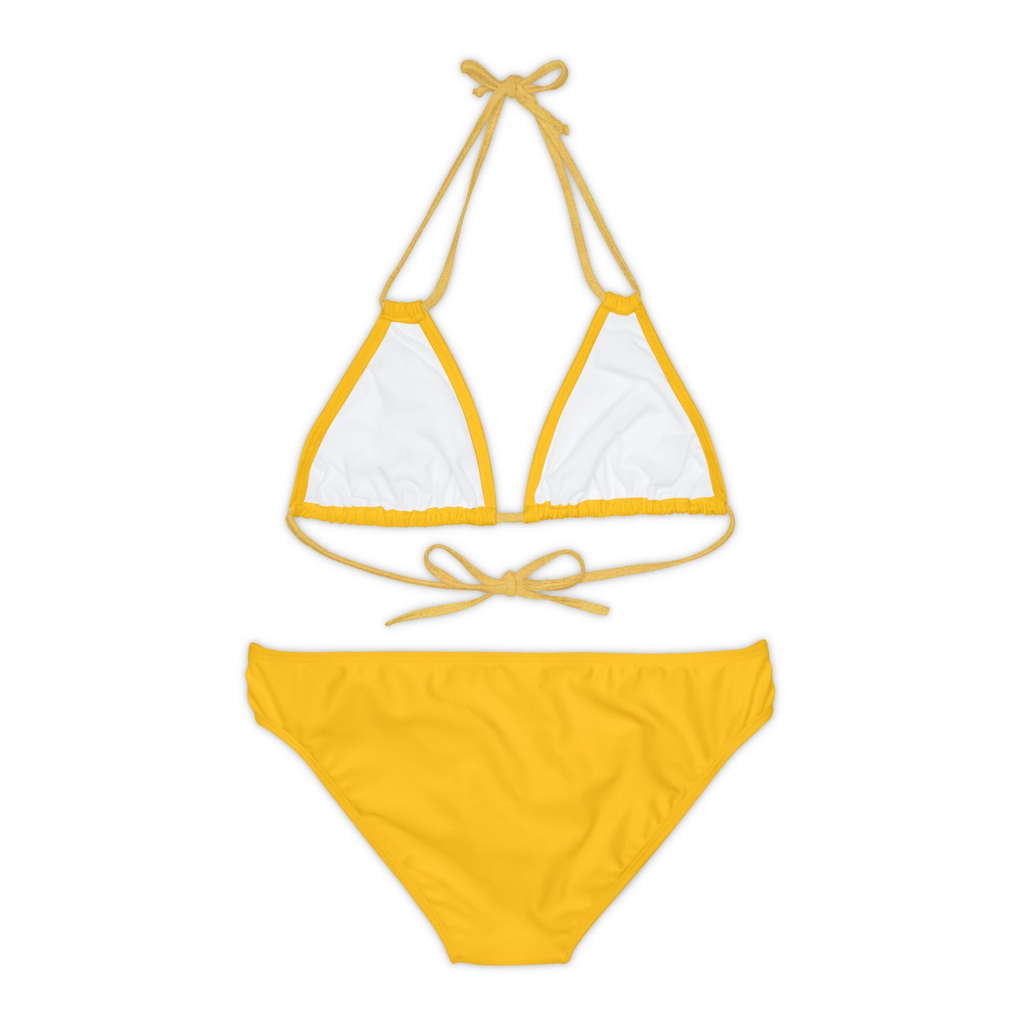 Yellow Strappy Bikini Set (AOP)