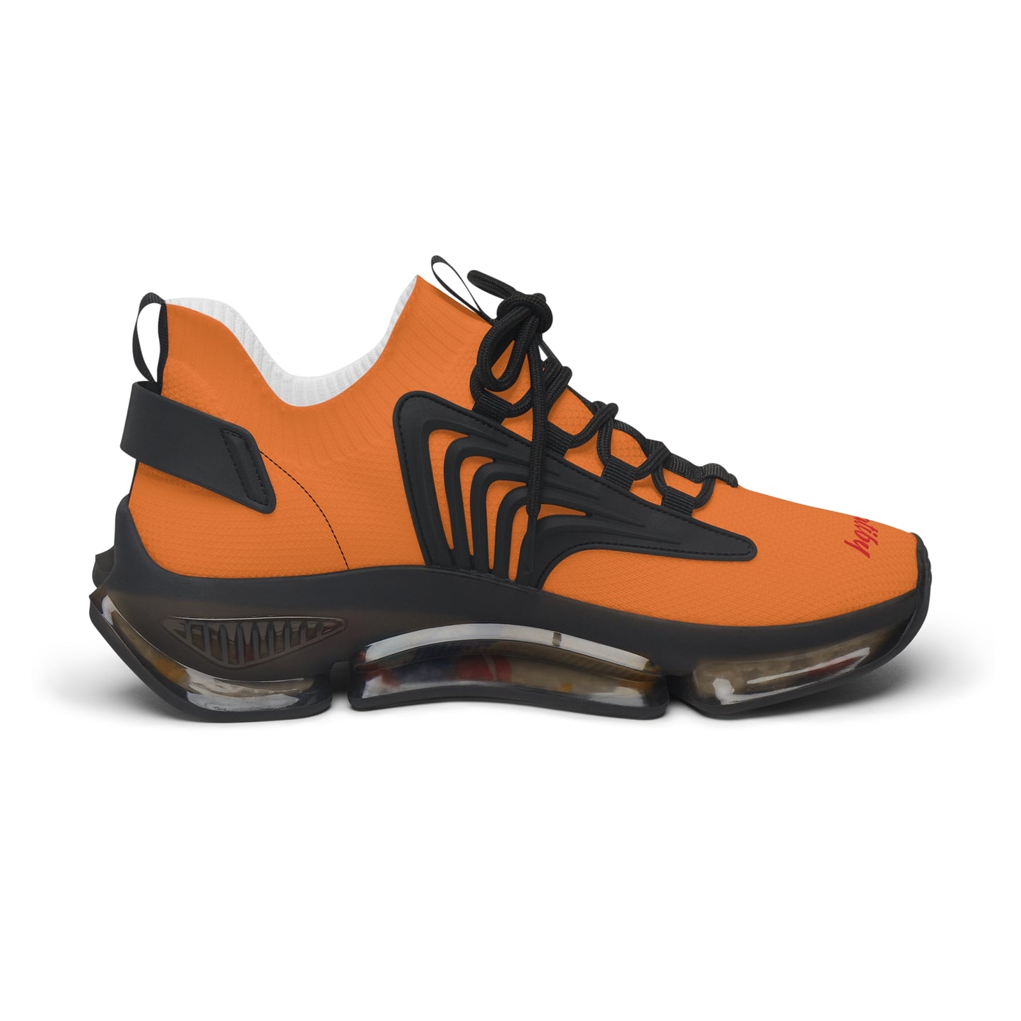 Women's Orange Mesh Sneakers