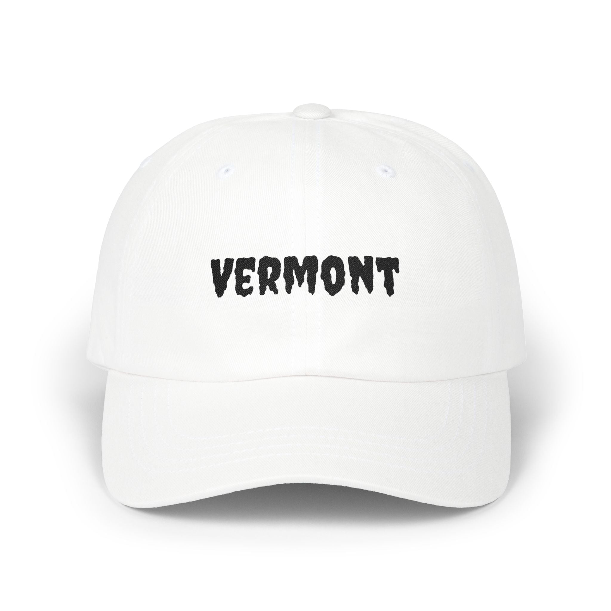 Vermont United States of America Black Embroidered Classic Dad Cap | VT 14th USA Baseball Hat