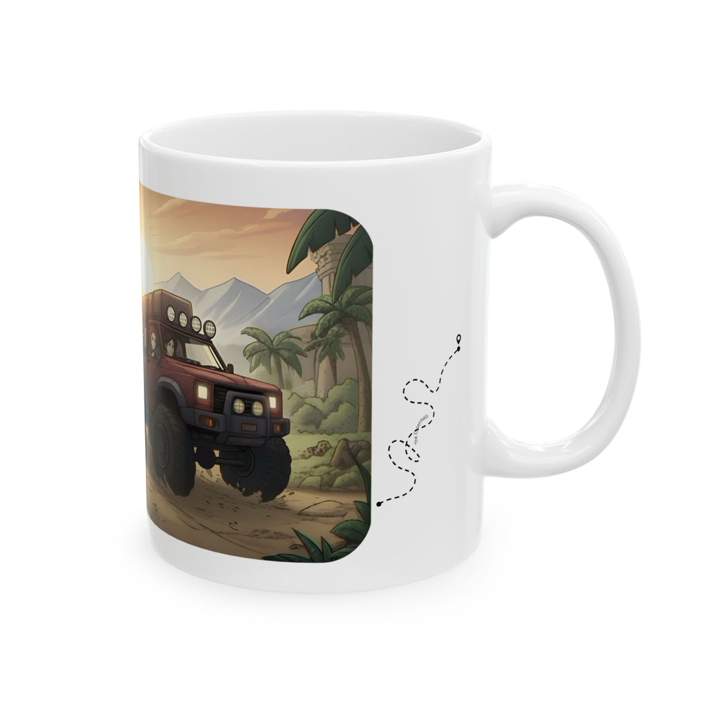 Adventure 4x4 Trucks #57, International Off-Road Haulers White Ceramic Mug — Find Your Path To The Essentials Cup (11oz & 15oz)