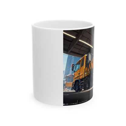 Artzy Construction Ceramic Mug, 11oz